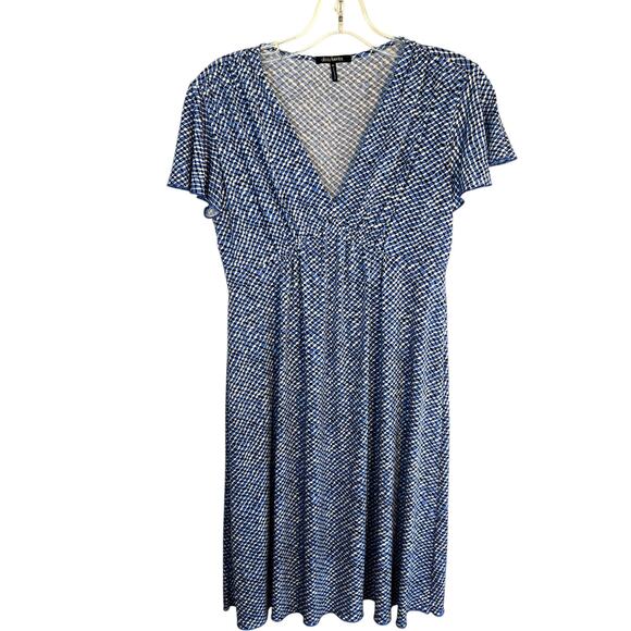 Daisy Fuentes PS Women's Blue  Short Sleeves Maxi Sun Dress Petite Size 0 2 P S - Picture 1 of 5